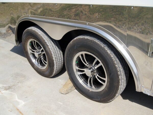 8.5x14 V-Nose Enclosed Trailer - Diamond Plate Floor Storage - Image 8