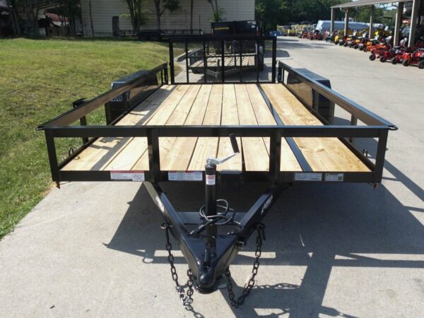 7x16 Utility Trailer Dovetail Powder Coated (2) 3,500lb Axles 7K GVWR