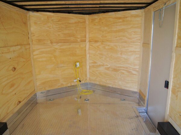 8.5x14 V-Nose Enclosed Trailer - Diamond Plate Floor Storage - Image 10