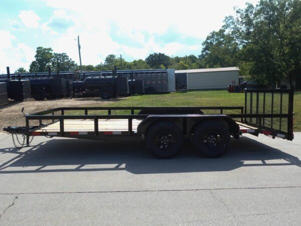 7x16 Utility Trailer Dovetail Powder Coated (2) 3,500lb Axles 7K GVWR - Image 3
