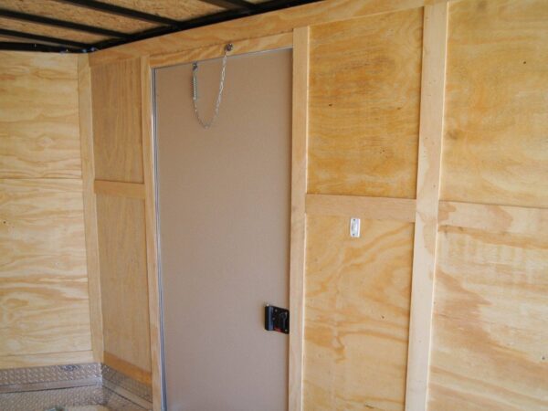 8.5x14 V-Nose Enclosed Trailer - Diamond Plate Floor Storage - Image 12
