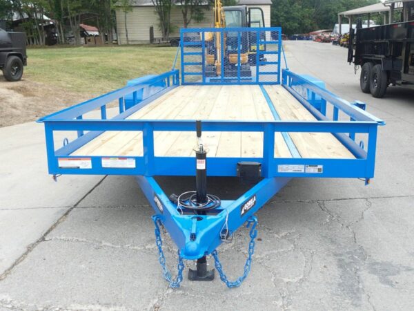 7x20 Heavy Duty Blue Straight Deck Utility Trailer (2) 5,200lb Axles with Brakes - Image 2