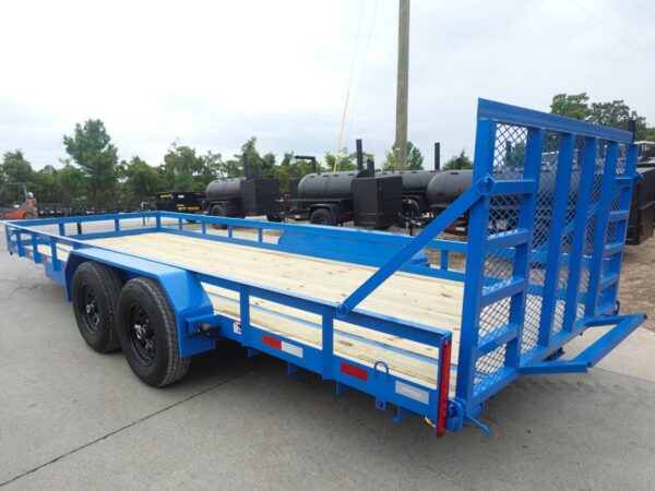 7x20 Heavy Duty Blue Straight Deck Utility Trailer (2) 5,200lb Axles with Brakes - Image 7