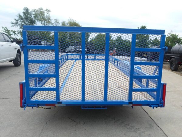 7x20 Heavy Duty Blue Straight Deck Utility Trailer (2) 5,200lb Axles with Brakes - Image 9