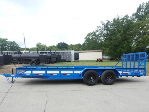 7x20 Heavy Duty Blue Straight Deck Utility Trailer (2) 5,200lb Axles with Brakes - Image 4