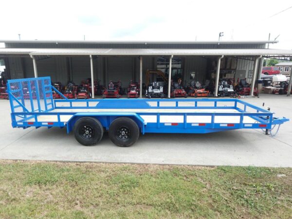 7x20 Heavy Duty Blue Straight Deck Utility Trailer (2) 5,200lb Axles with Brakes - Image 6