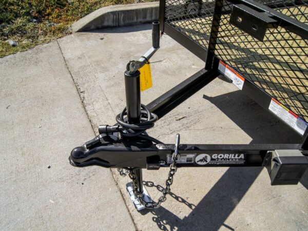 7x18 Tandem Straight Deck Utility Trailer 6ft Mesh Sides Ladder Racks - Image 9