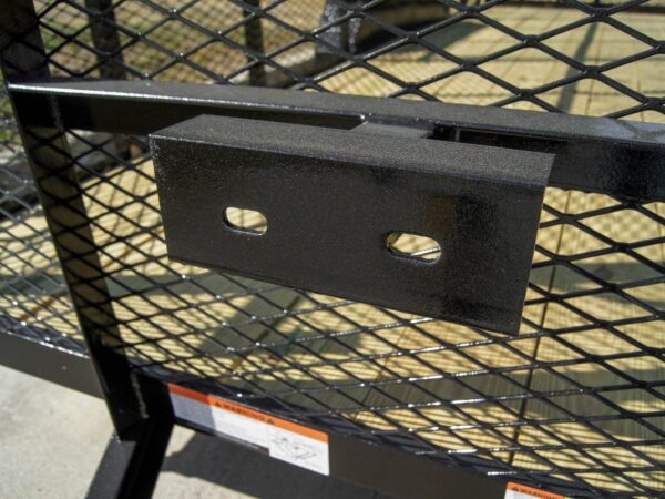 7x18 Tandem Straight Deck Utility Trailer 6ft Mesh Sides Ladder Racks - Image 10