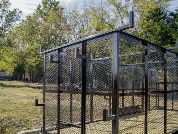 7x18 Tandem Straight Deck Utility Trailer 6ft Mesh Sides Ladder Racks - Image 11
