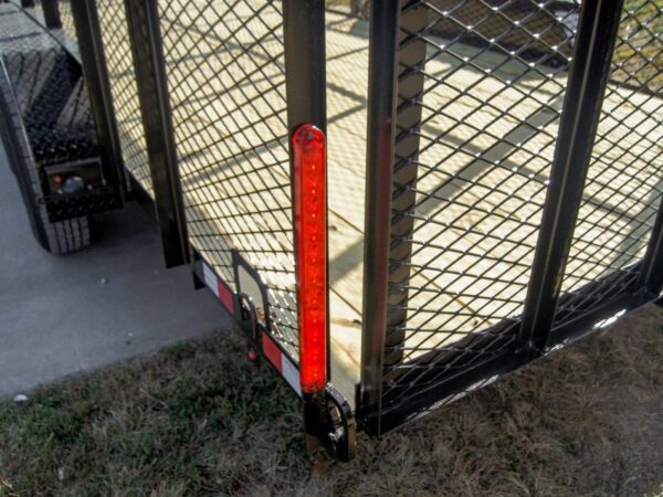 7x18 Tandem Straight Deck Utility Trailer 6ft Mesh Sides Ladder Racks - Image 16