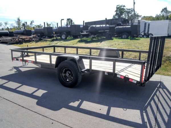7x14 Dovetail Utility Trailer 3,500lb Axle with Brake - Image 4