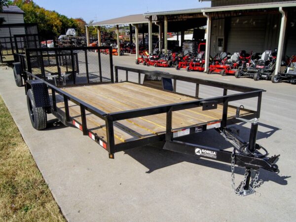 7x14 Dovetail Utility Trailer 3,500lb Axle with Brake - Image 7