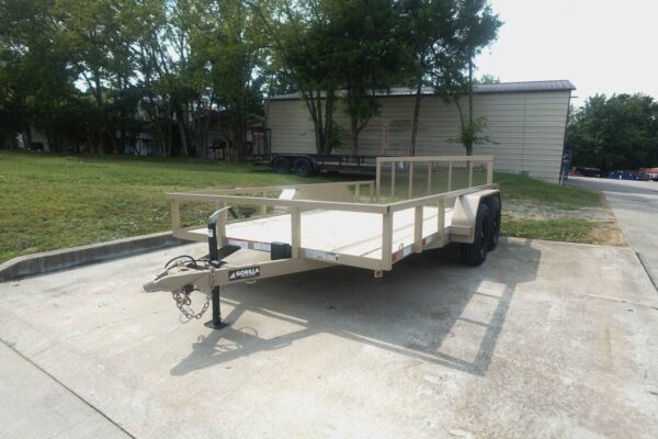 7x14 Straight Deck Tube Top Utility Trailer (2) 3,500lb Axles