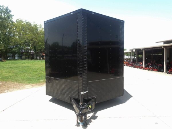 8.5x18 Black V-Nose Enclosed Trailer with Blackout Package (2) 3,500lb Axles - Image 2