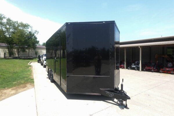 8.5x18 Black V-Nose Enclosed Trailer with Blackout Package (2) 3,500lb Axles - Image 3