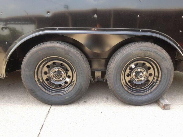 8.5x18 Black V-Nose Enclosed Trailer with Blackout Package (2) 3,500lb Axles - Image 11