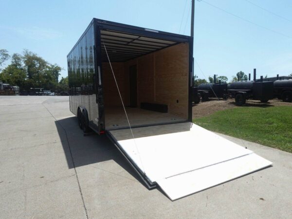 8.5x18 Black V-Nose Enclosed Trailer with Blackout Package (2) 3,500lb Axles - Image 13