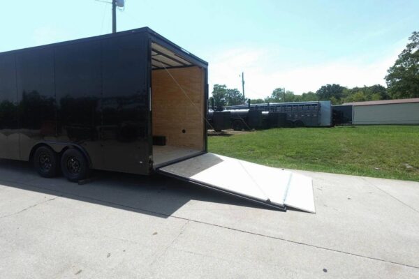 8.5x18 Black V-Nose Enclosed Trailer with Blackout Package (2) 3,500lb Axles - Image 8