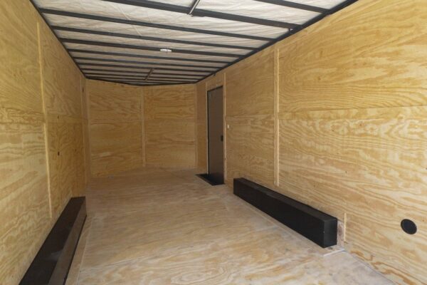 8.5x18 Black V-Nose Enclosed Trailer with Blackout Package (2) 3,500lb Axles - Image 15