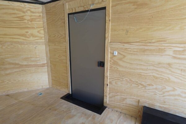 8.5x18 Black V-Nose Enclosed Trailer with Blackout Package (2) 3,500lb Axles - Image 18