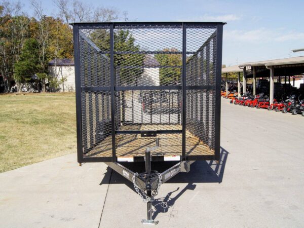 6.4x18 Straight Tail Utility Trailer 6ft Mesh (2) 3500lb Axles - Image 2