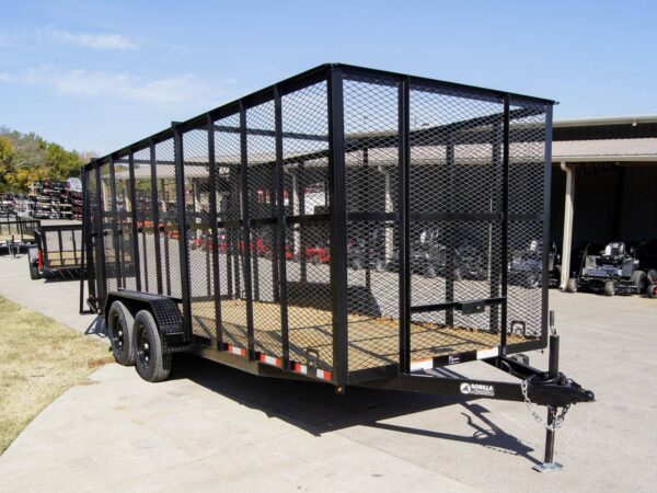 6.4x18 Straight Tail Utility Trailer 6ft Mesh (2) 3500lb Axles - Image 8