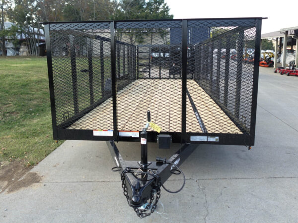 7x20 Heavy Duty Dovetail Utility Trailer 4ft Mesh Sides (2) 5,200lb Axles - Image 2