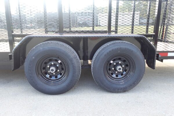 7x20 Heavy Duty Dovetail Utility Trailer 4ft Mesh Sides (2) 5,200lb Axles - Image 5