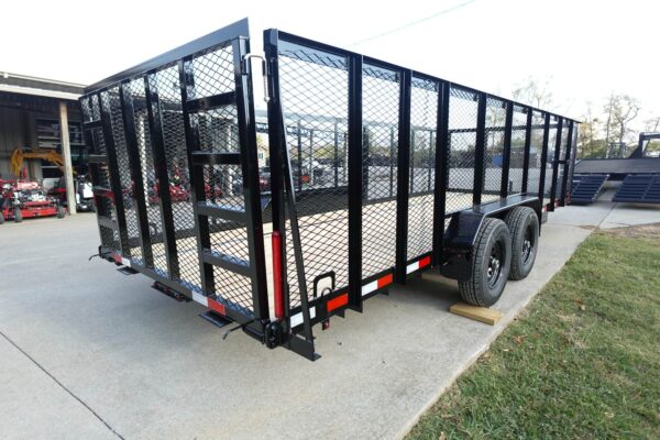 7x20 Heavy Duty Dovetail Utility Trailer 4ft Mesh Sides (2) 5,200lb Axles - Image 10