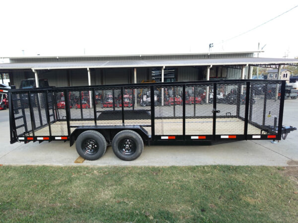 7x20 Heavy Duty Dovetail Utility Trailer 4ft Mesh Sides (2) 5,200lb Axles - Image 11