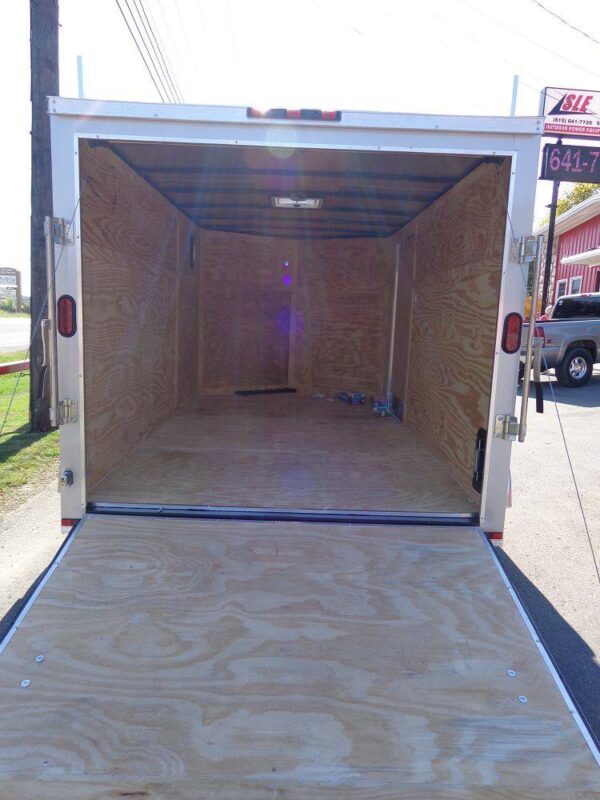 Enclosed Trailer 7'x12' Silver - ATV Cargo Construction Hauler Storage - Image 5