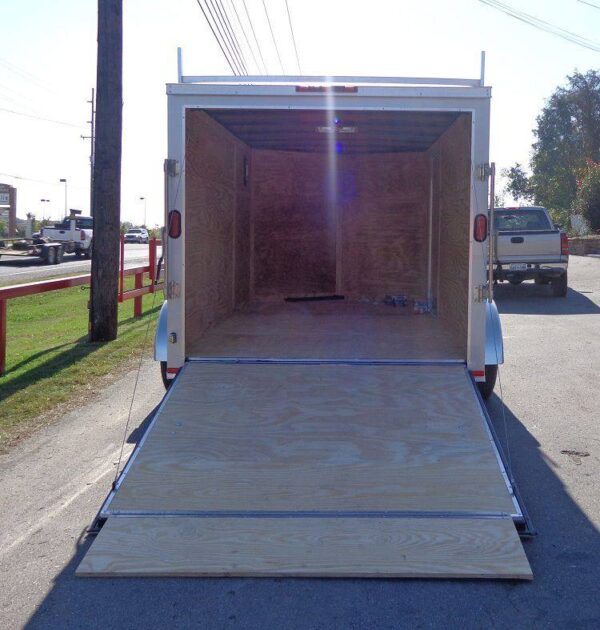 Enclosed Trailer 7'x12' Silver - ATV Cargo Construction Hauler Storage - Image 6