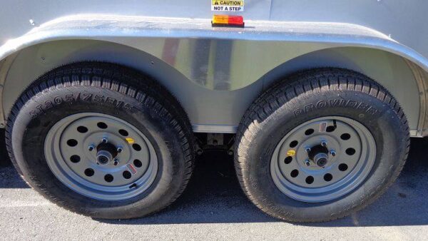 Enclosed Trailer 7'x12' Silver - ATV Cargo Construction Hauler Storage - Image 7