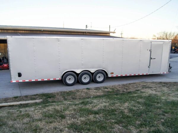 8.5 x 32 Silver Flat Nose Enclosed Trailer with (3) 7K Axles - Image 6