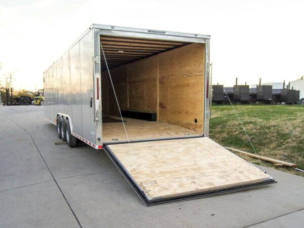 8.5 x 32 Silver Flat Nose Enclosed Trailer with (3) 7K Axles - Image 11