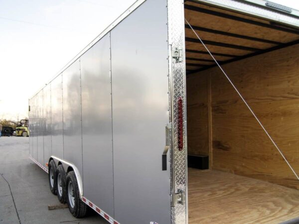 8.5 x 32 Silver Flat Nose Enclosed Trailer with (3) 7K Axles - Image 15