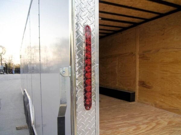 8.5 x 32 Silver Flat Nose Enclosed Trailer with (3) 7K Axles - Image 16
