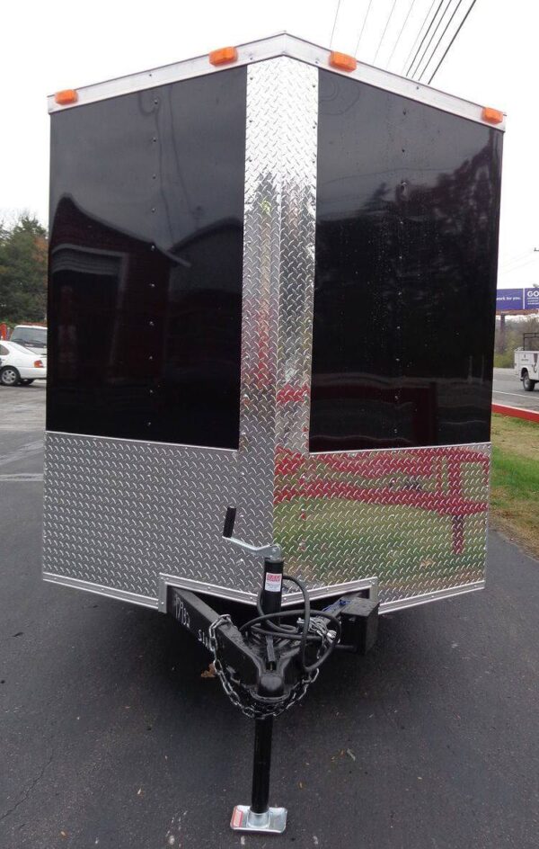 Enclosed Trailer 6'x16' Black - V-Nose Cargo Equipment Car ATV Storage - Image 2
