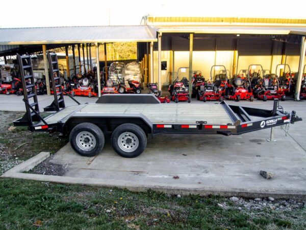 7x14 IBeam Equipment Trailer (2) 5200lb Axles with Stand-Up Ramps - Image 8