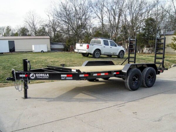 7x14 IBeam Equipment Trailer (2) 7K Axles with Stand-Up Ramps - Image 3