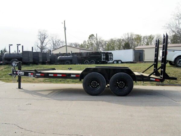 7x14 IBeam Equipment Trailer (2) 7K Axles with Stand-Up Ramps - Image 4