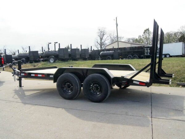 7x14 IBeam Equipment Trailer (2) 7K Axles with Stand-Up Ramps - Image 5