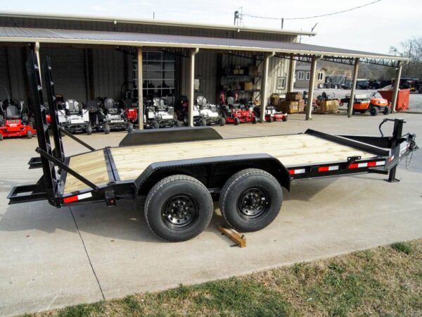7x14 IBeam Equipment Trailer (2) 7K Axles with Stand-Up Ramps - Image 8