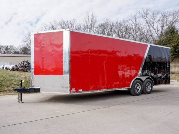 Enclosed Trailer 8.5'x22' Red & Black - Car Hauler Storage - Image 2