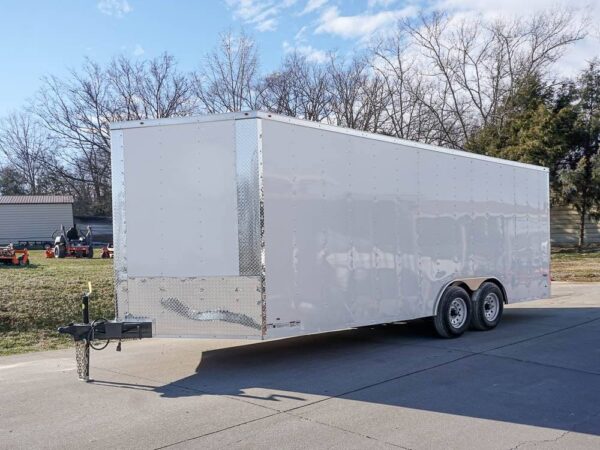 Enclosed Trailer 8.5' x 20' White - Cargo Hauler Car Motorcycle Storage - Image 2