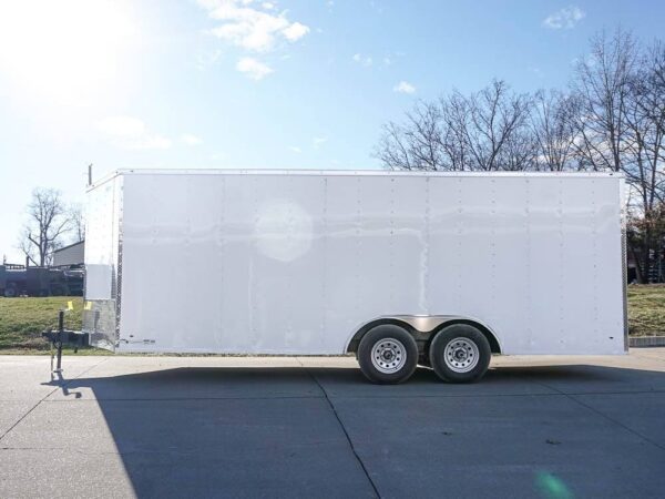Enclosed Trailer 8.5' x 20' White - Cargo Hauler Car Motorcycle Storage - Image 7