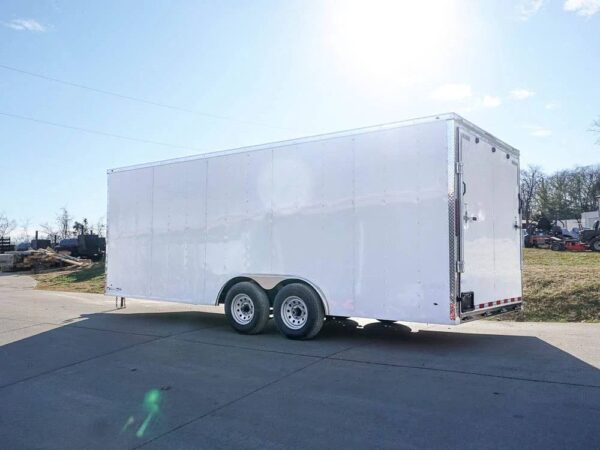 Enclosed Trailer 8.5' x 20' White - Cargo Hauler Car Motorcycle Storage - Image 6