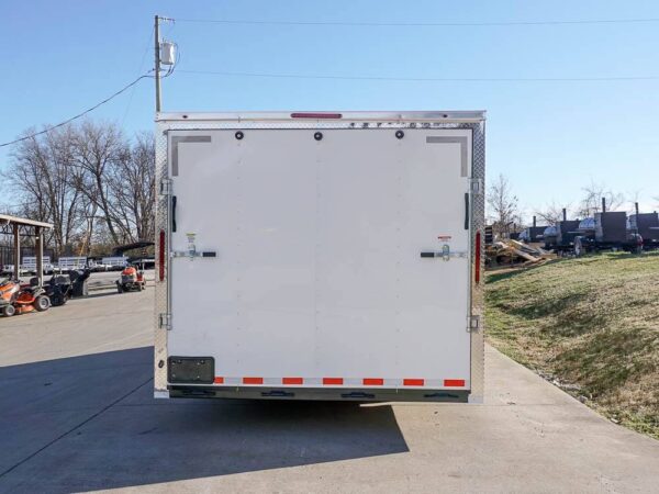 Enclosed Trailer 8.5' x 20' White - Cargo Hauler Car Motorcycle Storage - Image 3