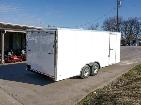 Enclosed Trailer 8.5' x 20' White - Cargo Hauler Car Motorcycle Storage - Image 5