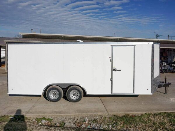 Enclosed Trailer 8.5' x 20' White - Cargo Hauler Car Motorcycle Storage - Image 4